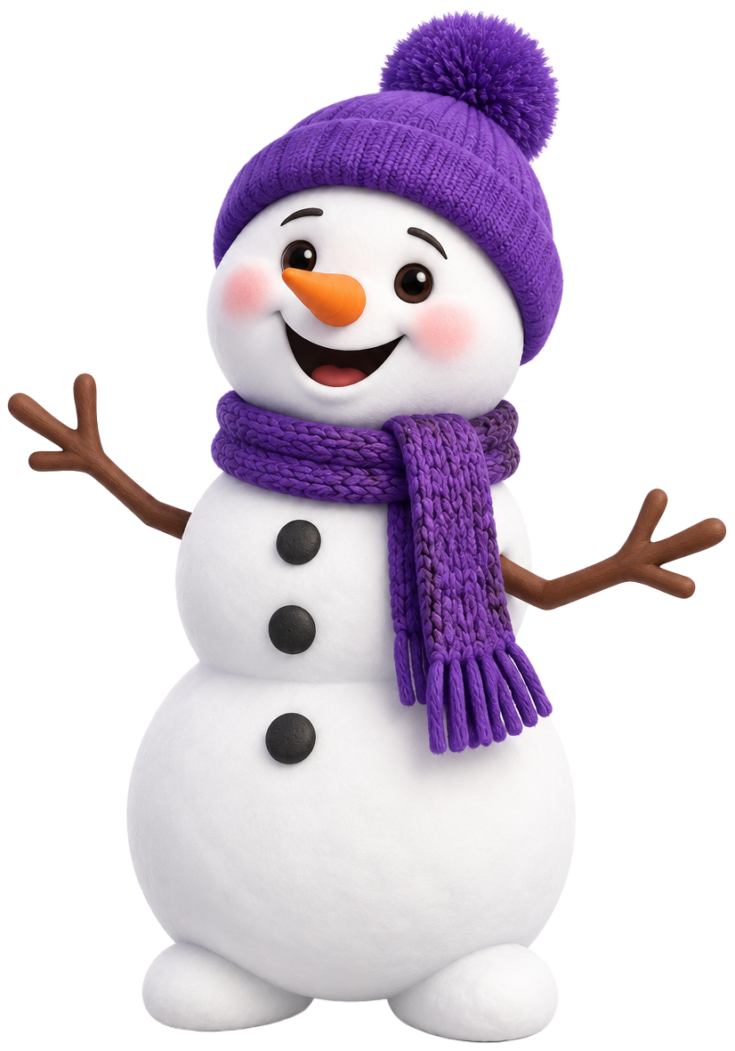 Happy three-snowball Major triad character